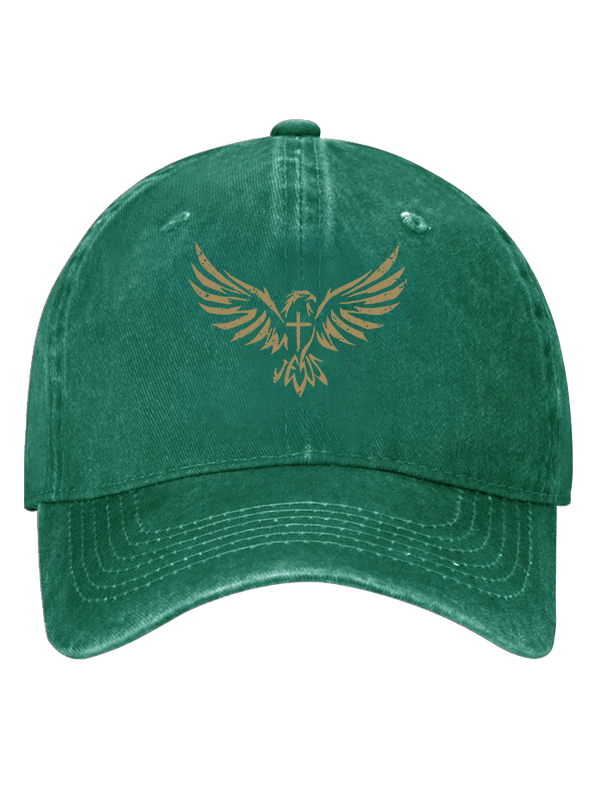 Wings Like Eagles Cross Christian Hat