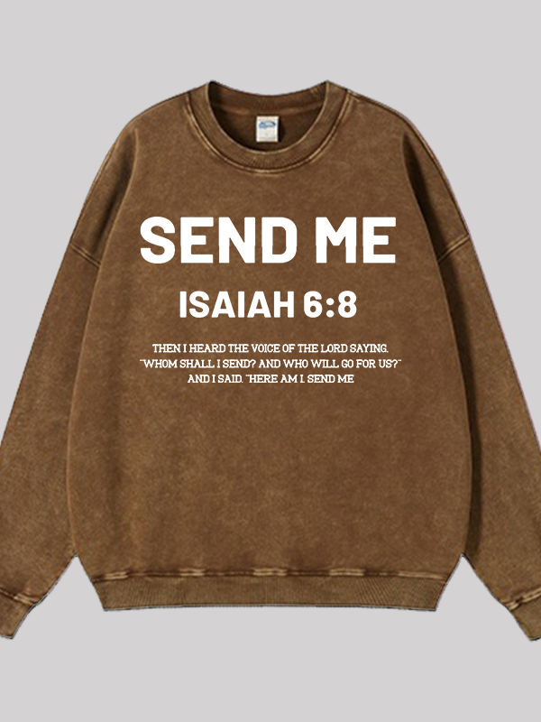 Send Me Jesus God Christian Washed Sweatshirt