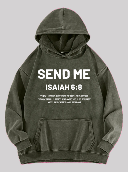 Send Me Jesus God Christian Washed Hoodie