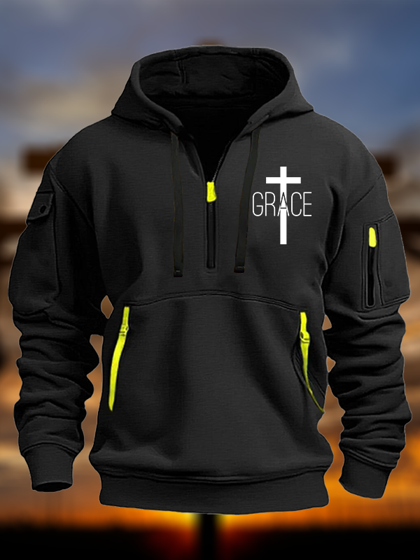 Grace Cross Jesus God Christian Zipper Hoodies