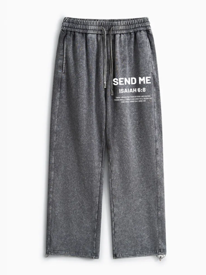 Send Me Jesus God Christian Washed Sweatpants