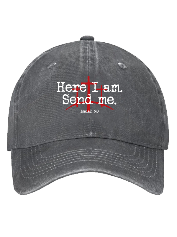 Here I Am Send Me - Bible Verse Isaiah 6:8 Christian Hat