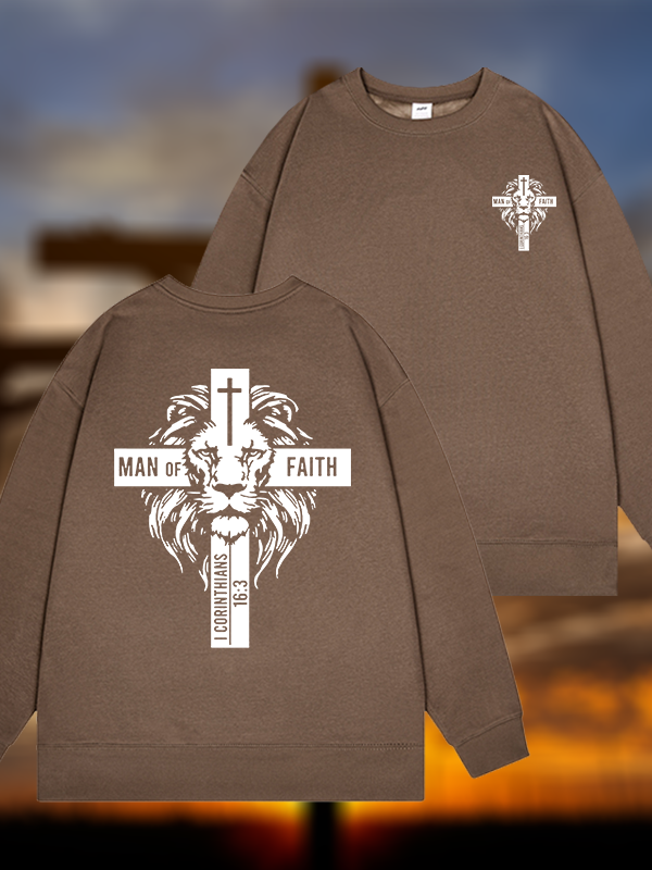 Man of Faith Jesus God Christian Sweatshirt