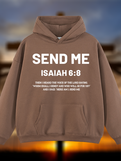 Send Me Jesus God Christian Plush Fleece-Lined Hoodie