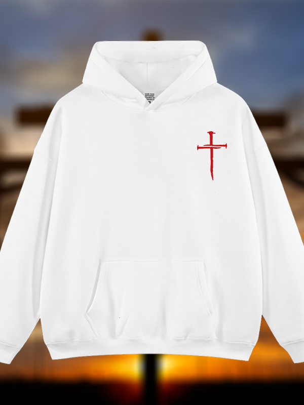 Cross Jesus God Christian Plush Fleece-Lined Hoodie