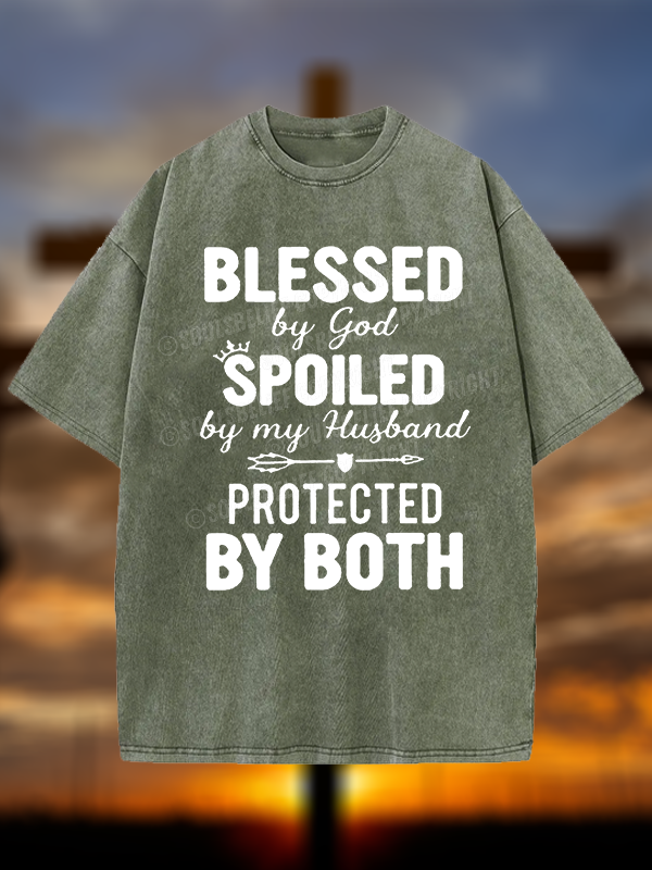 God Bless  Christian Washed T-Shirt