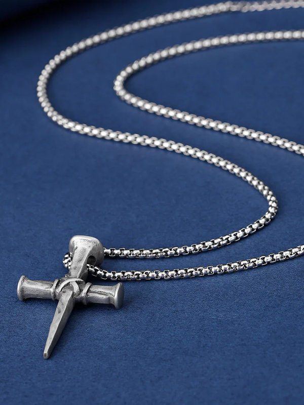 Christian Simple Cross Nail Necklace Pendant