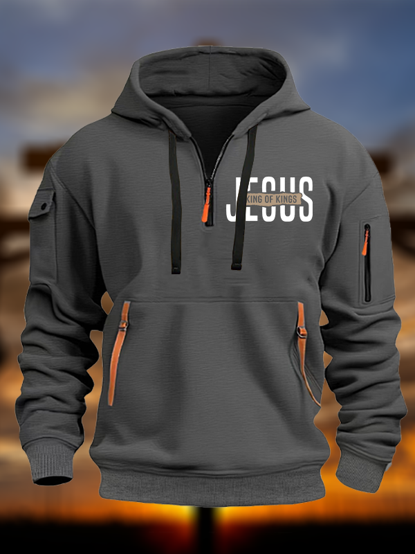 Jesus King of Kings Jesus God Christian Zipper Hoodies