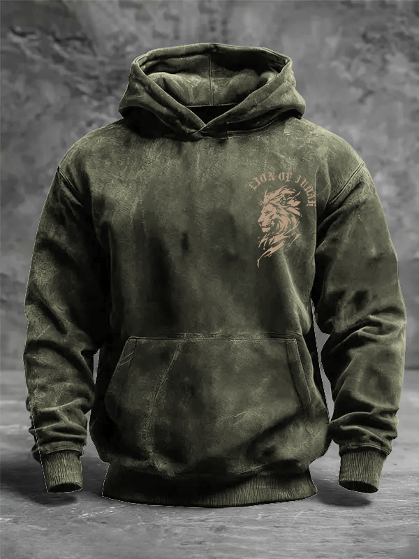 Lion Of Judah Jesus God Christian Washed Hoodie