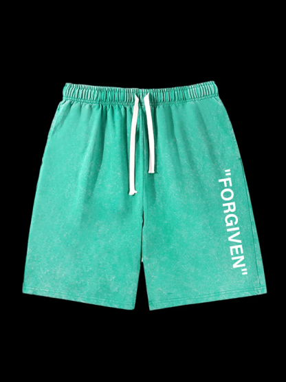 Forgiven Jesus God Christian Washed Shorts
