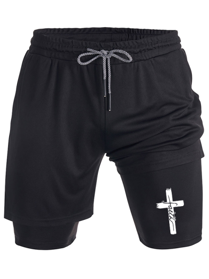 Faith Cross Christian Performance Shorts