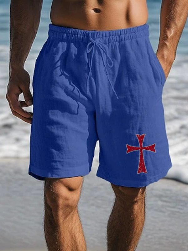Knights Templar Crusader Cross Christian Beach Shorts