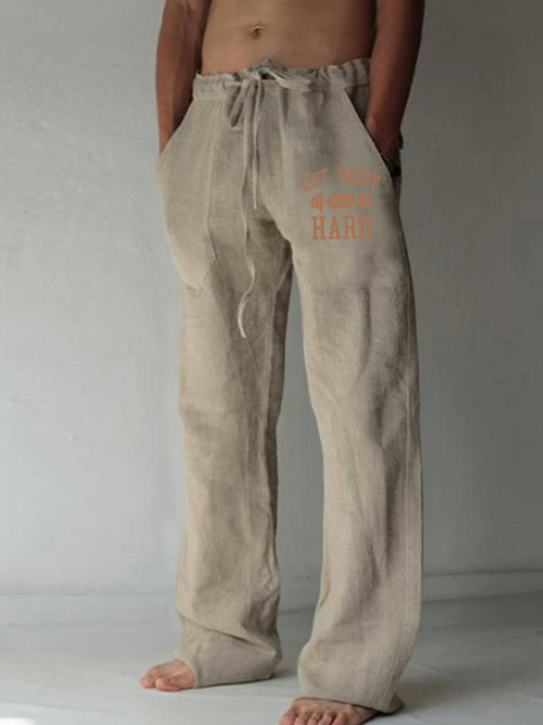 Lift Heavy Pray Hard Christian Beach Pants