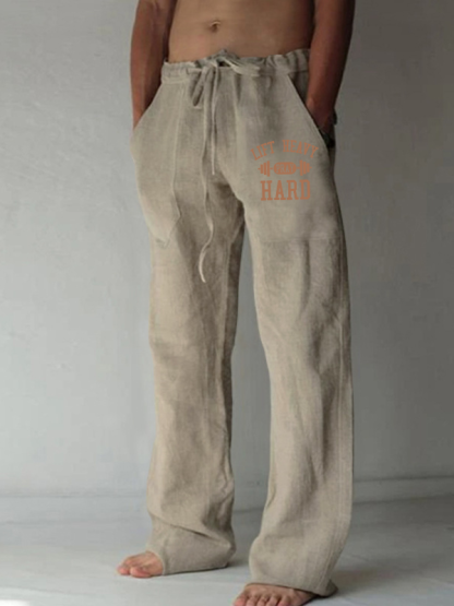 Lift Heavy Pray Hard Christian Beach Pants