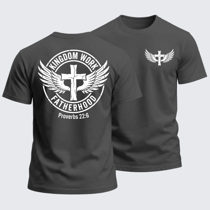 Heavyweight Cotton Tee - Fatherhood is Kingdom Work