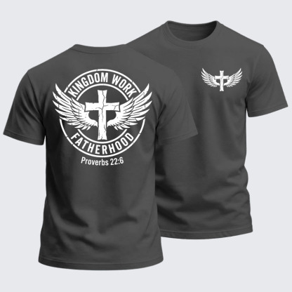 Heavyweight Cotton Tee - Fatherhood is Kingdom Work