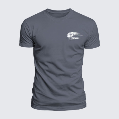 Luxe Mercerized Cotton Tee - Tattered Flag Cross 