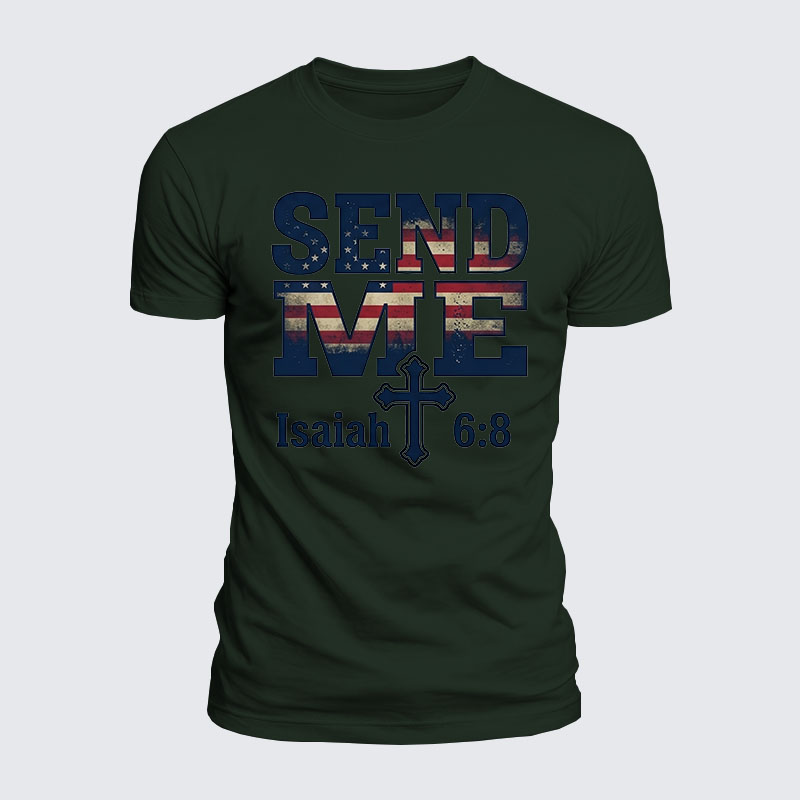 Luxe Mercerized Cotton Tee - Isaiah 6:8 - SEND ME