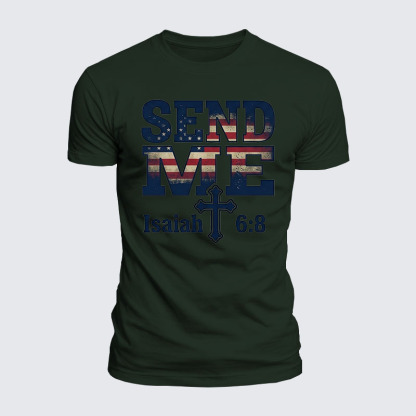 Luxe Mercerized Cotton Tee - Isaiah 6:8 - SEND ME