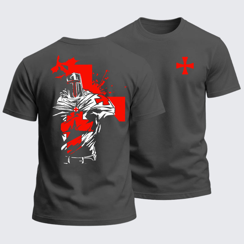 Heavyweight Cotton Tee - Knights Templar Crusader 