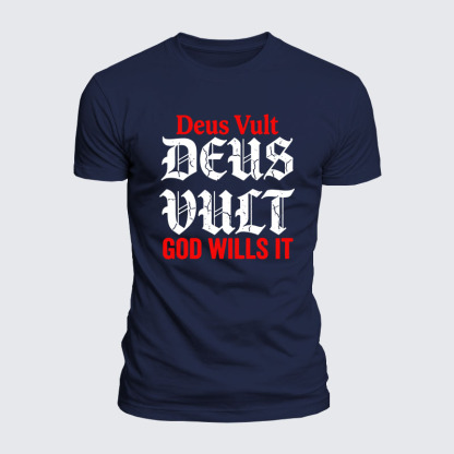 Luxe Mercerized Cotton Tee - Deus Vult: God Wills It