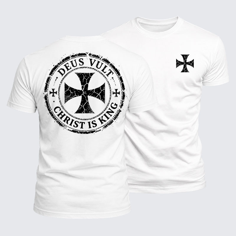 Luxe Mercerized Cotton Tee - Deus Vult Christ Is King