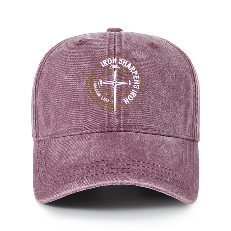 Heritage Washed Cap - Iron Sharpens Iron - Proverbs 27:17