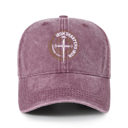 Heritage Washed Cap - Iron Sharpens Iron - Proverbs 27:17