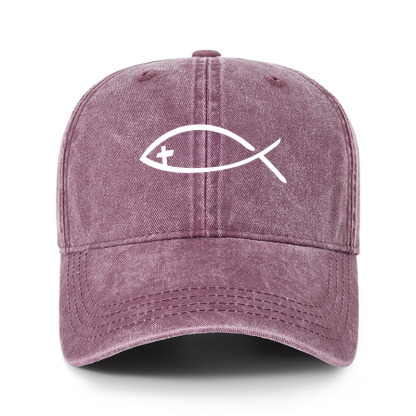 Heritage Washed Cap - Jesus Fish Christ 