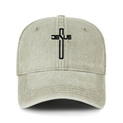 Heritage Washed Cap - Jesus Cross Christ 