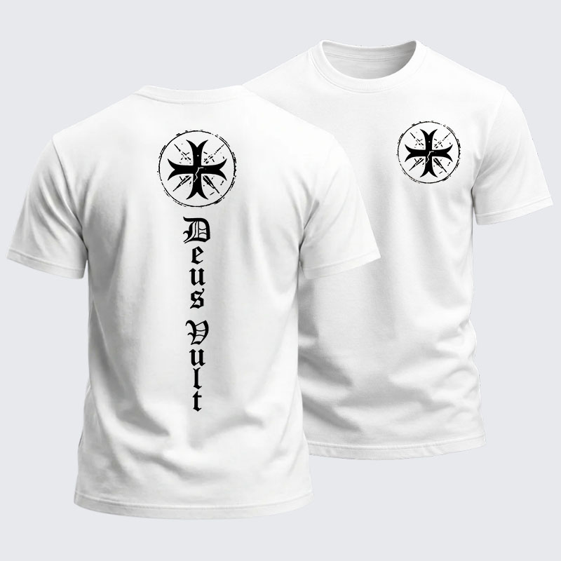 Heavyweight Cotton Tee - Deus Vult