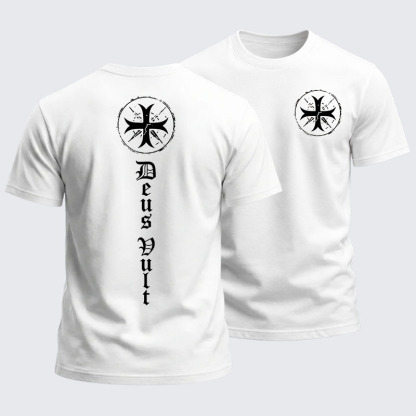 Heavyweight Cotton Tee - Deus Vult