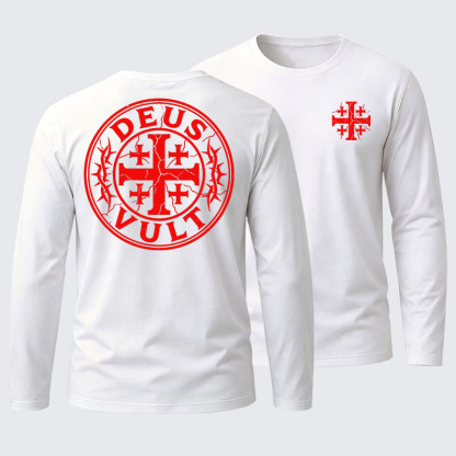 Deus Vult Cotton Long Sleeve T-Shirt