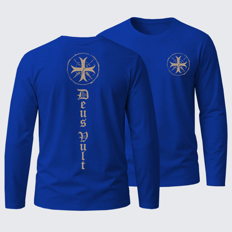 Deus Vult Cotton Long Sleeve T-Shirt
