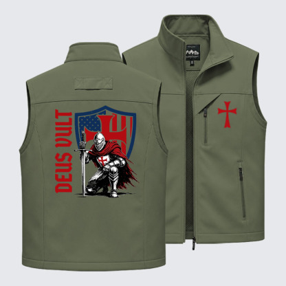 Templar Knight Crusader Deus Vult Outdoor Quick-dry Vest