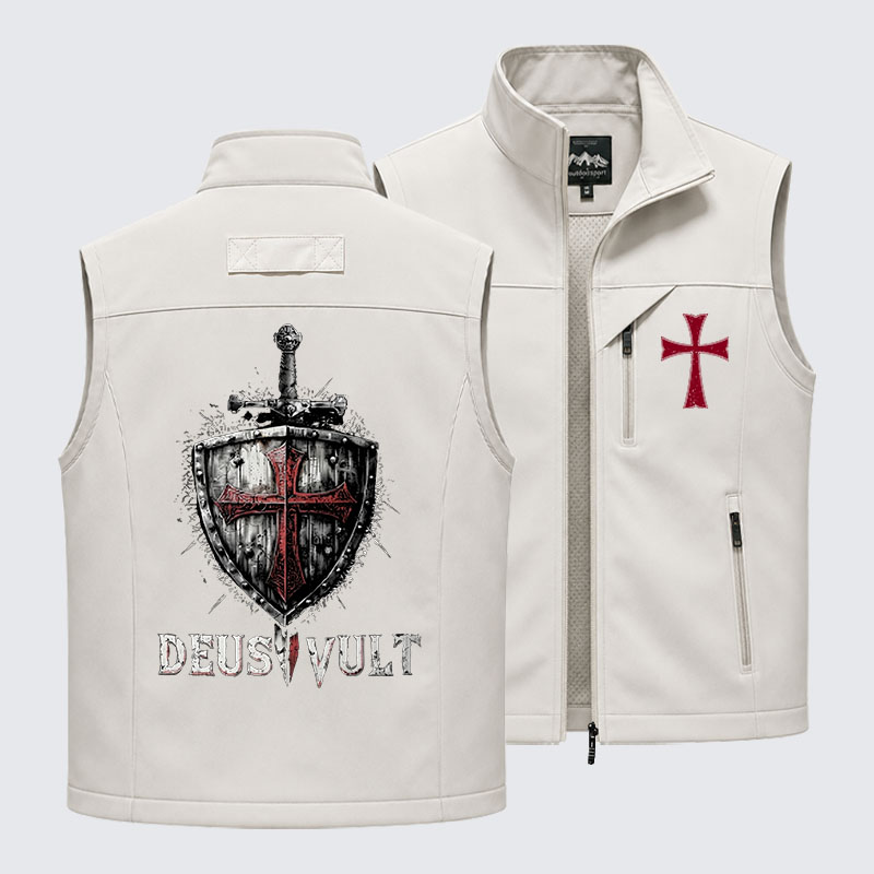 Deus Vult Crusader Shield Templar Cross Outdoor Quick-dry Vest