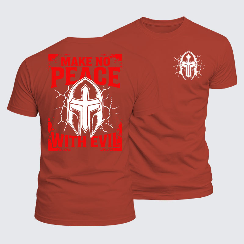 Luxe Mercerized Cotton Tee - Make No Peace With Evil