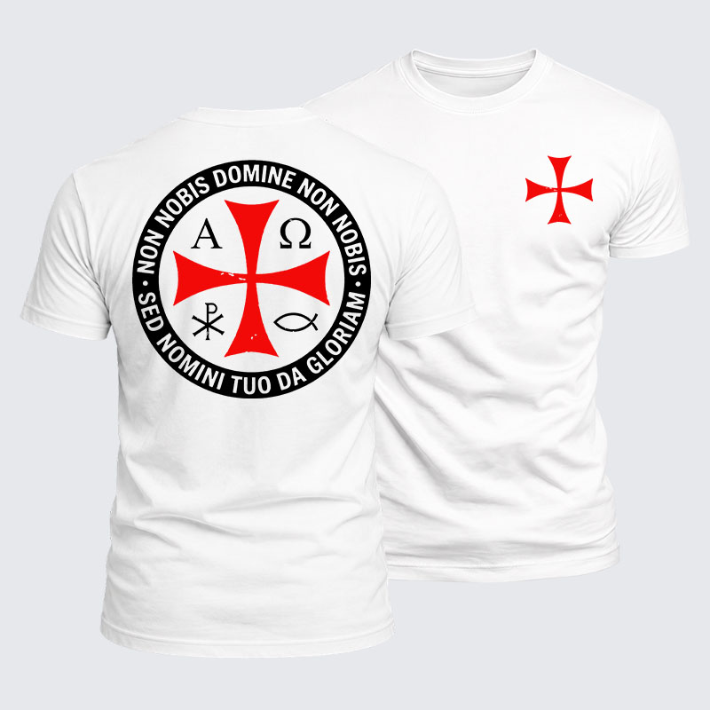 Luxe Mercerized Cotton Tee - Non Nobis Domine, Non Nobis, Sed Nomini Tuo Da Gloriam