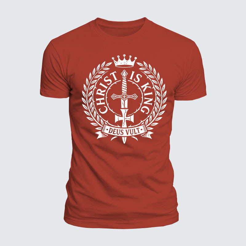 Luxe Mercerized Cotton Tee - Christ Is King Deus Vult 