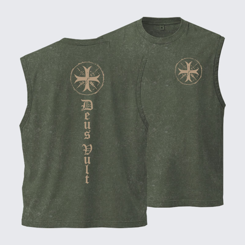 Washed Tank Top - Deus Vult