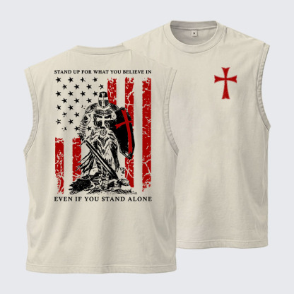 Washed Tank Top - Stand Up For What You Believe