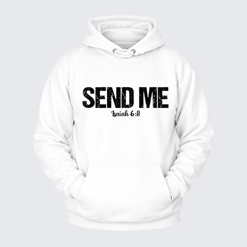 Plush Fleece-Lined Hoodie - Isaiah 6:8 - SEND ME
