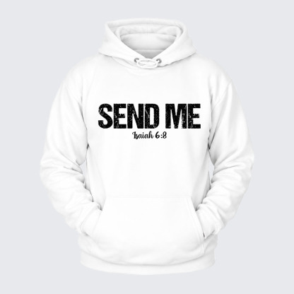 Plush Fleece-Lined Hoodie - Isaiah 6:8 - SEND ME