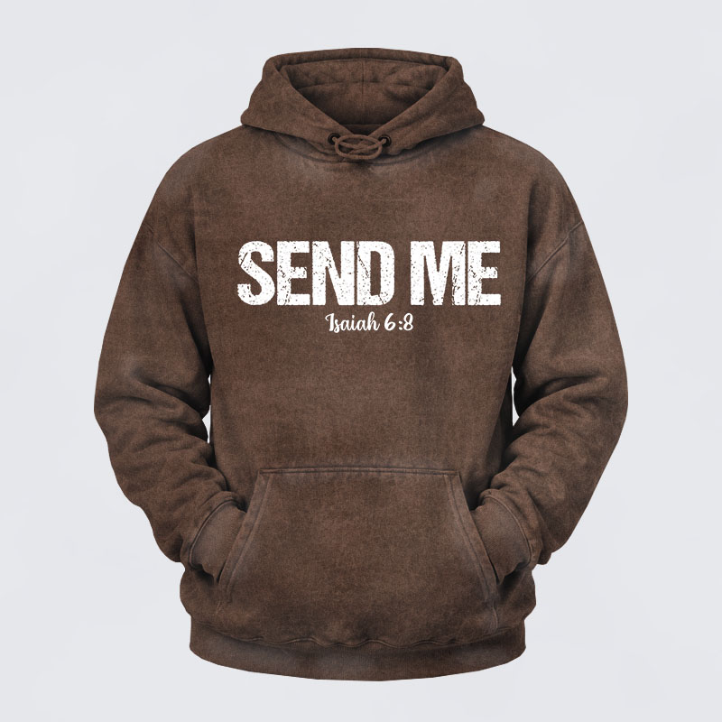 Washed Hoodie - Isaiah 6:8 - SEND ME