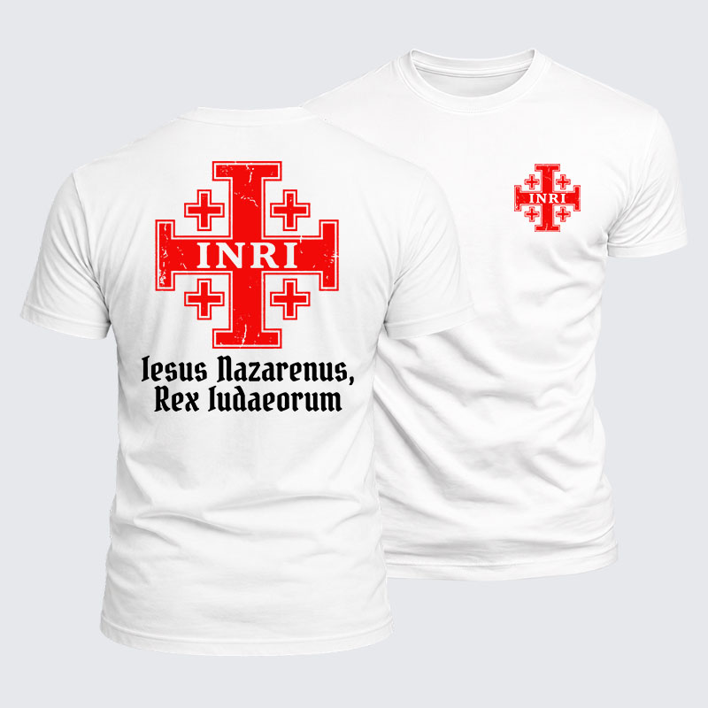 [Copy][Copy]Luxe Mercerized Cotton Tee - INRI Jesus Of Nazareth King Of The Jews