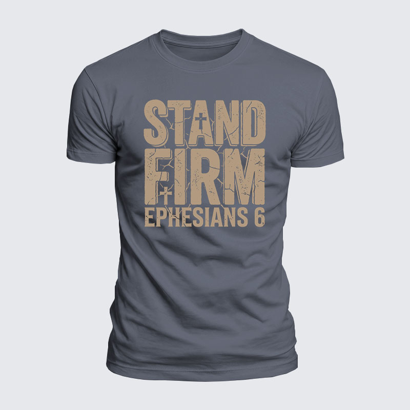 Luxe Mercerized Cotton Tee - Stand Firm Ephesians 6