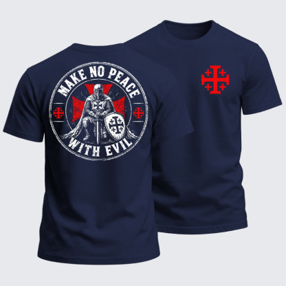 Heavyweight Cotton Tee - Make No Peace With Evil