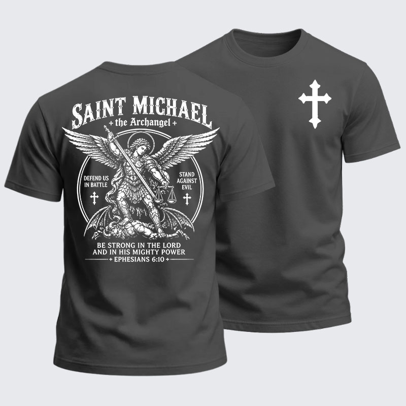Heavyweight Cotton Tee - Saint Michael The Archangel