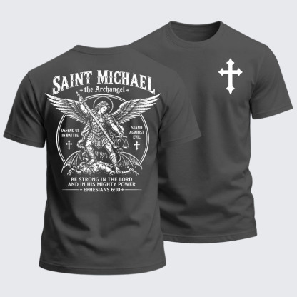 Heavyweight Cotton Tee - Saint Michael The Archangel