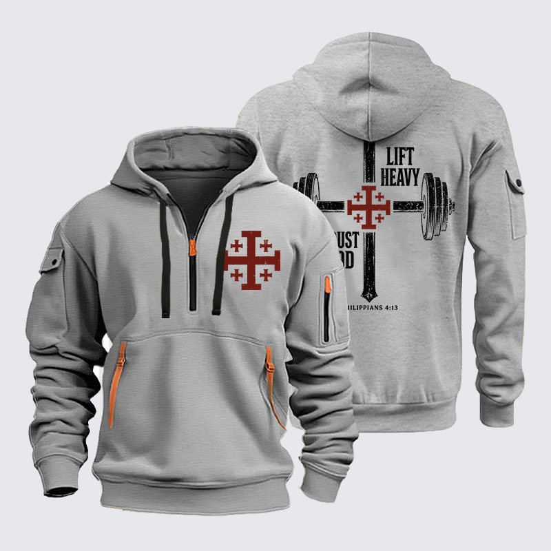 Zipper Hoodies - Lift Heavy Trust God